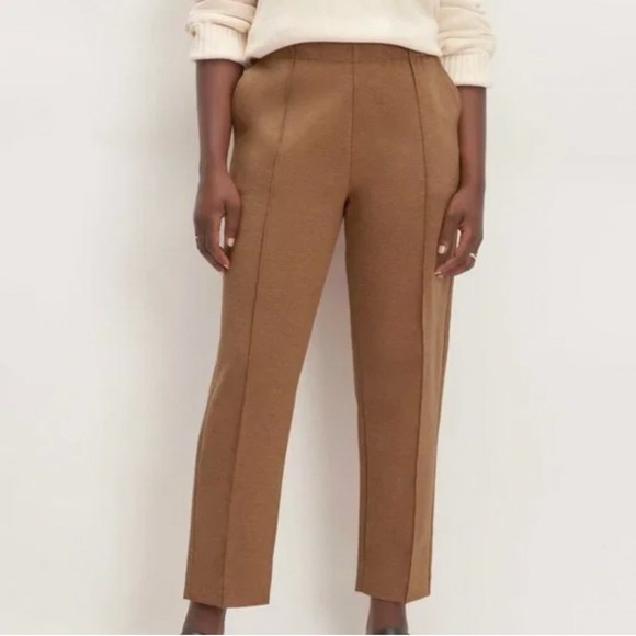 Everlane Women’s The Dream Pant Heathered Auburn Knit Cropped, size Medium - Picture 1 of 10